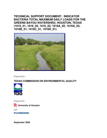 Greens Bayou Technical Support Document - Tceq.texas.gov