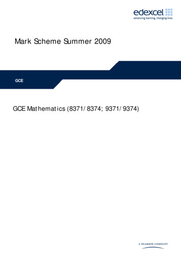 Mark Scheme Summer 2009 - Edexcel