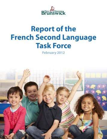 Report Of The French Second Language Task Force - Gnb.ca