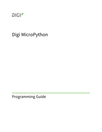 Digi MicroPython Programming Guide
