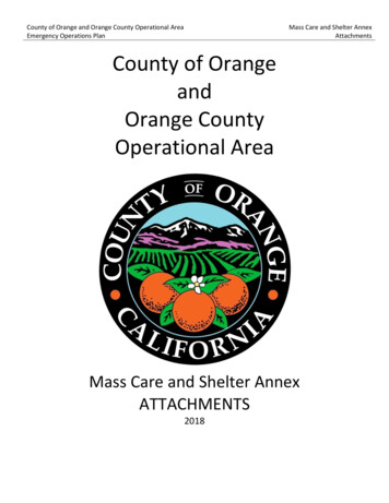 County Of Orange And Orange County Operational Area Mass Care And .