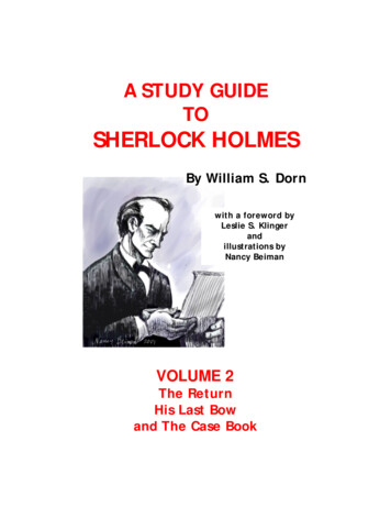 A STUDY GUIDE TO SHERLOCK HOLMES - The Beacon Society