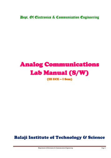 Analog Communications Lab Manual (S/W) - Bitswgl.ac.in