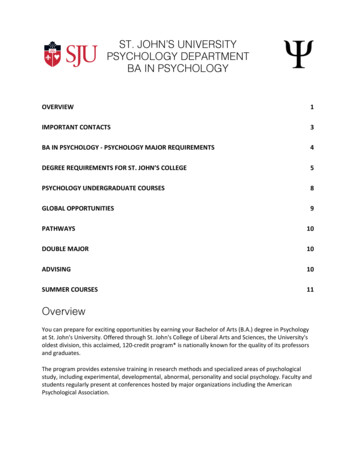St. John'S University Psychology Department Ba In Psychology