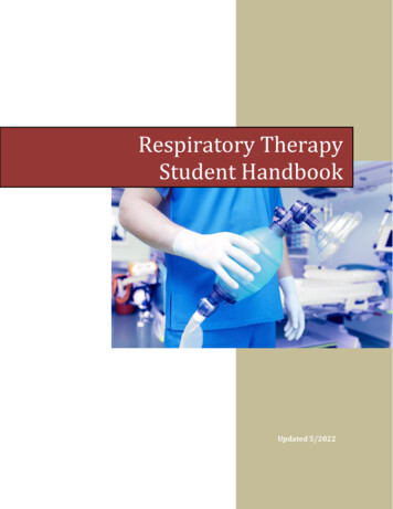 Respiratory Therapy Student Handbook - Wellness.mtsac.edu