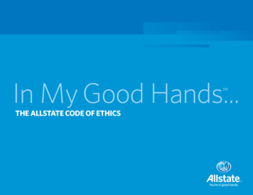 In My Good Hands - Allstate Global Code Of Business Conduct