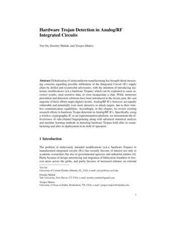 Hardware Trojan Detection In Analog/RF Integrated Circuits