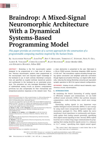 Braindrop: A Mixed-Signal Neuromorphic Architecture With A Dynamical .