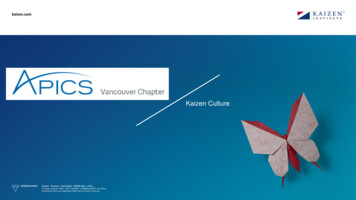 APICS Vancouver Chapter- Kaizen Cuture