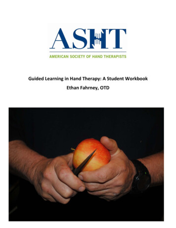 ASHT Guided Learning In Hand Therapy A Student Workbook FINAL
