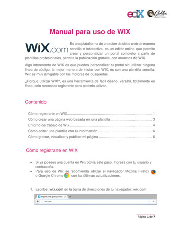 Manual Para Uso De WIX - EdX