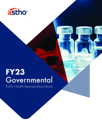 ASTHO FY23 Governmental Public Health Appropriations Book