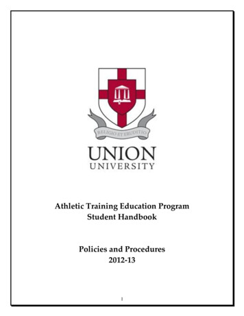 Athletic Training Education Program Student Handbook Policies And .