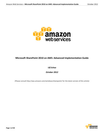 SharePoint On AWS Advanced Implementation Guide
