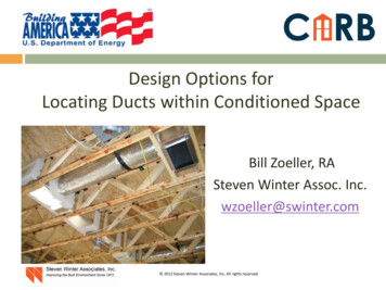 Design Options For Locating Ducts Within Conditioned Space - Energy