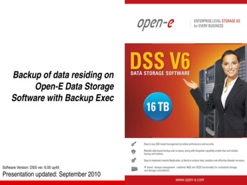 Open-E Backup Of Data Residing On DSS V6 With Backup Exec - EN