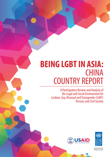 Being Lgbt In Asia: China Country Report