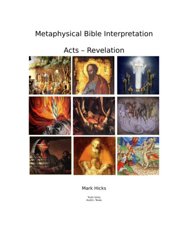 Metaphysical Bible Interpretation - Acts To Revelation