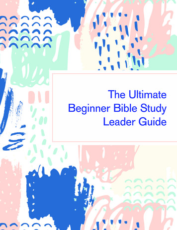 The Ultimate Beginner Bible Study Leader Guide
