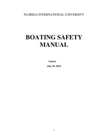 BOATING SAFETY MANUAL - Research