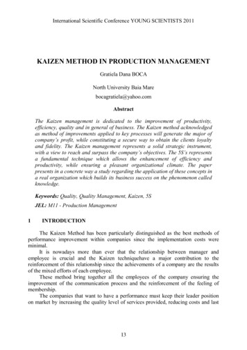 Kaizen Method In Production Management - Tuke