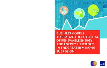Business Models To Realize The Potential Of Renewable Energy And Energy .