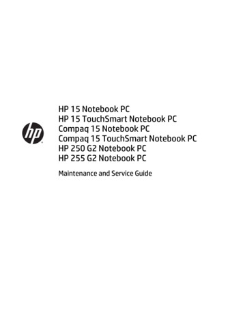 HP 15 Notebook PC HP 15 TouchSmart Notebook PC Compaq 15 Notebook PC .
