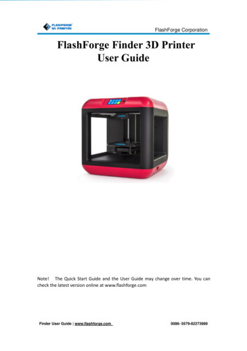 FlashForge Corporation FlashForge Finder 3D Printer User Guide