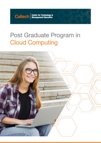 Post Graduate Program In Cloud Computing - Simplilearn