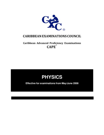 PHYSICS - Caribbean Examinations Council