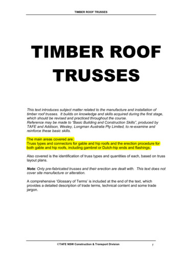 Timber Roof Trusses - TAFE NSW