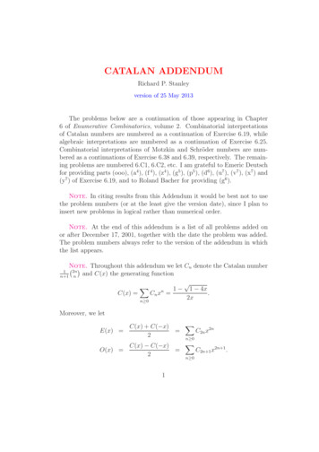 CATALANADDENDUM - MIT Mathematics