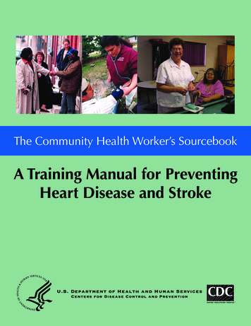 A Training Manual For Preventing Heart Disease And Stroke
