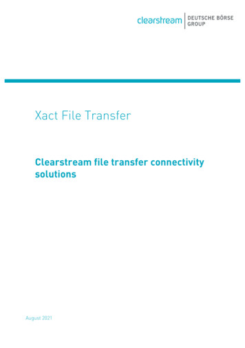Xact File Transfer - Clearstream
