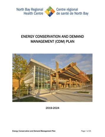 Energy Conservation And Demand Management (Cdm) Plan - Nbrhc