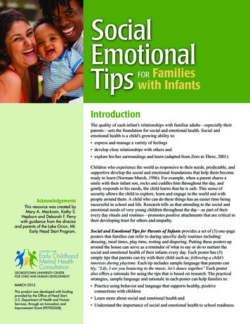Social Emotional Tips FOR With Infants Families - ECMHC