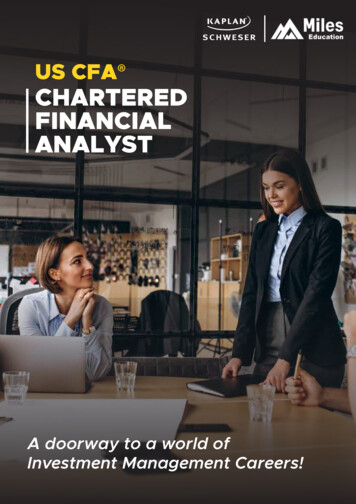 Us Cfa Chartered Financial Analyst