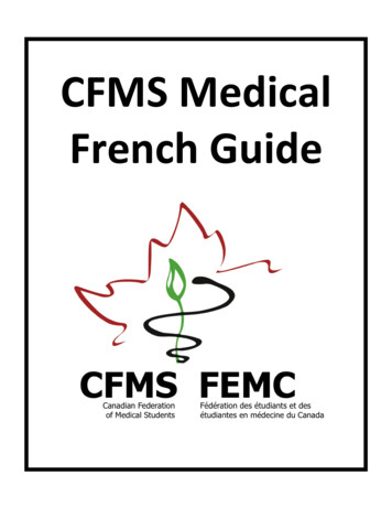 CFMS Medical French Guide