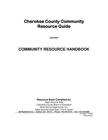Cherokee County Community Resource Guide - Chattahoochee Technical College