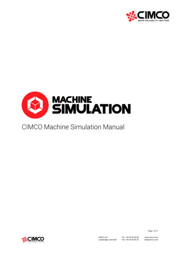 CIMCO Machine Simulation Manual