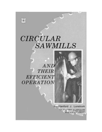 Circular Sawmills And Their Efficient Operation