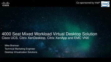 4000 Seat Mixed Workload Virtual Desktop Solution - Cisco