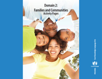Domain 2: Families And Communities Activity Pages - Core Knowledge