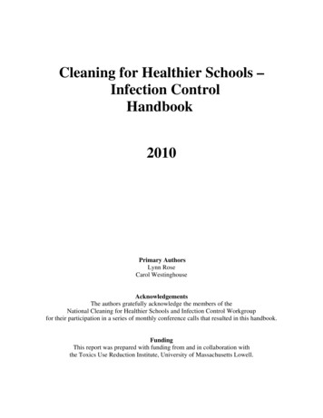 Cleaning For Healthier Schools Infection Control Handbook