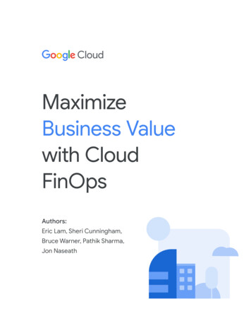 Maximize Business Value With Cloud FinOps - Google
