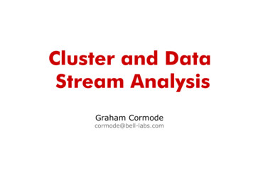 Cluster And Data Stream Analysis - DIMACS