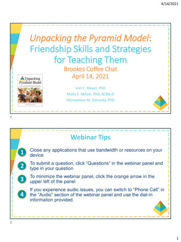 Unpacking The Pyramid Model Friendship Skills And Strategies For .