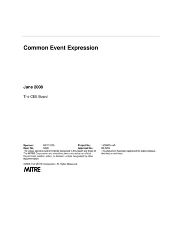 Common Event Expression - Mitre Corporation