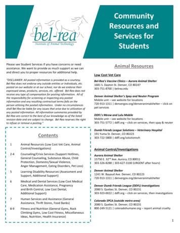 Resources And Services For - Bel-Rea