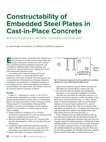 Constructability Of Embedded Steel Plates In CIP Concrete